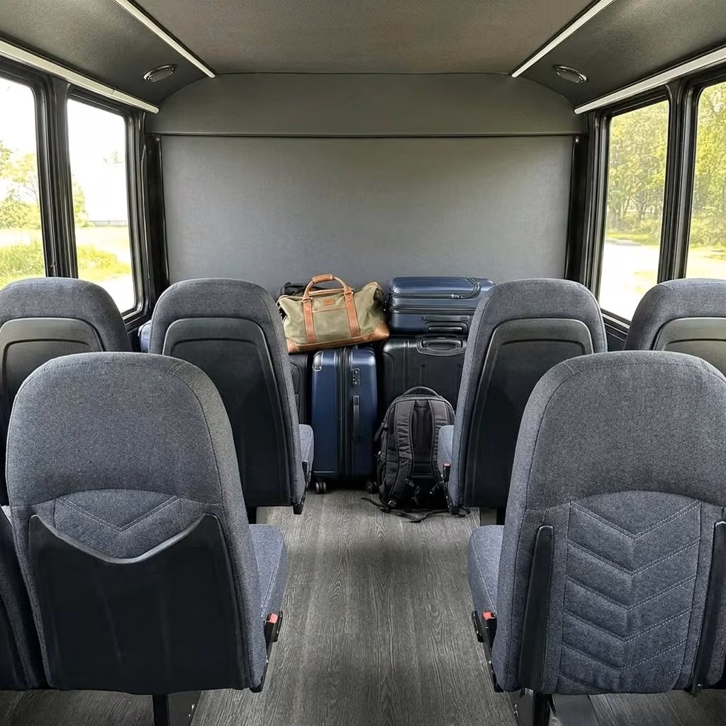 east point 25 passenger minibus luggage area
