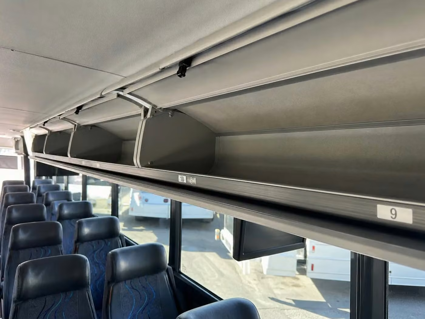 east point 25 passenger minibus overhead storage