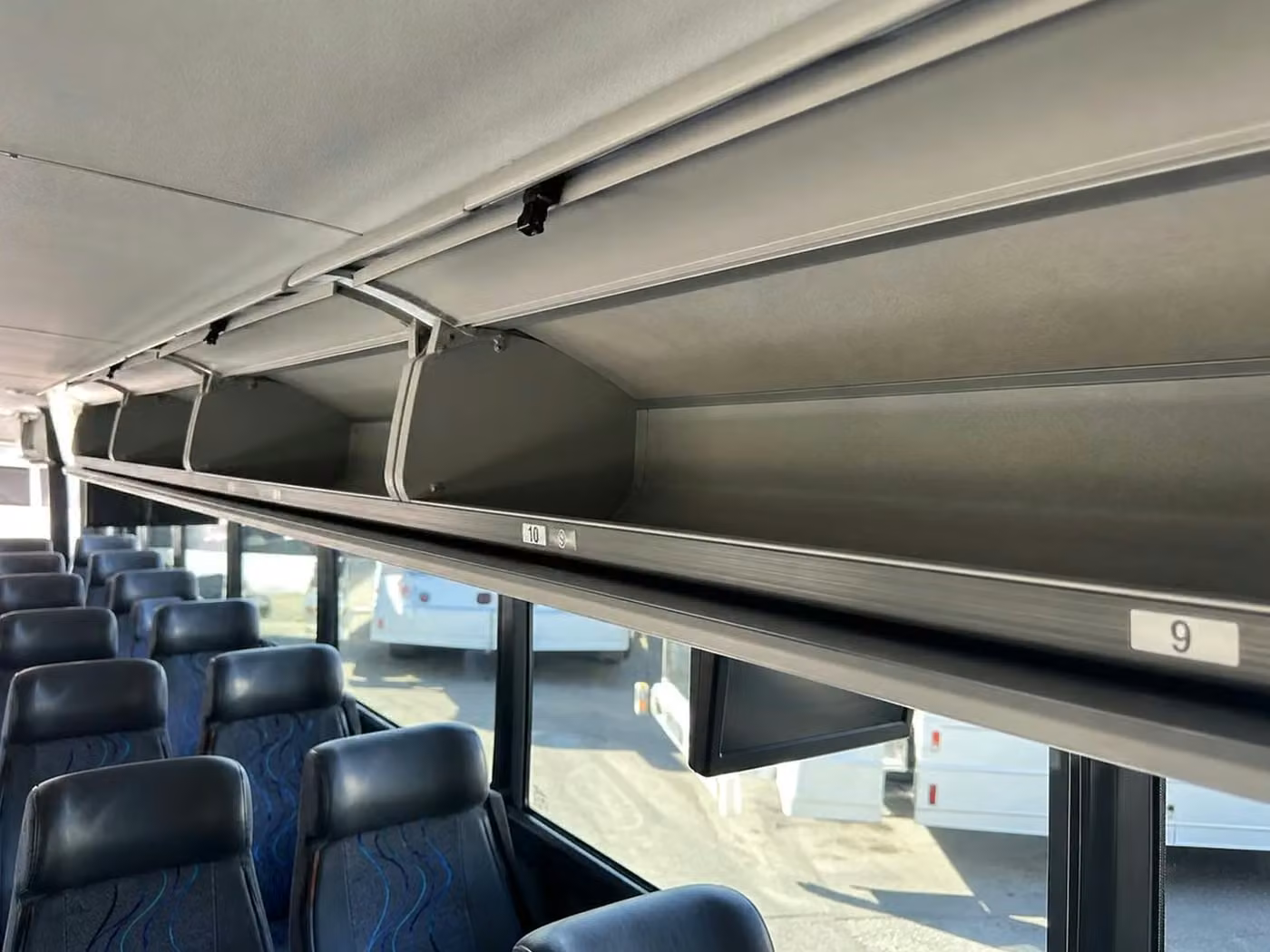east point 28 passenger minibus overhead storage