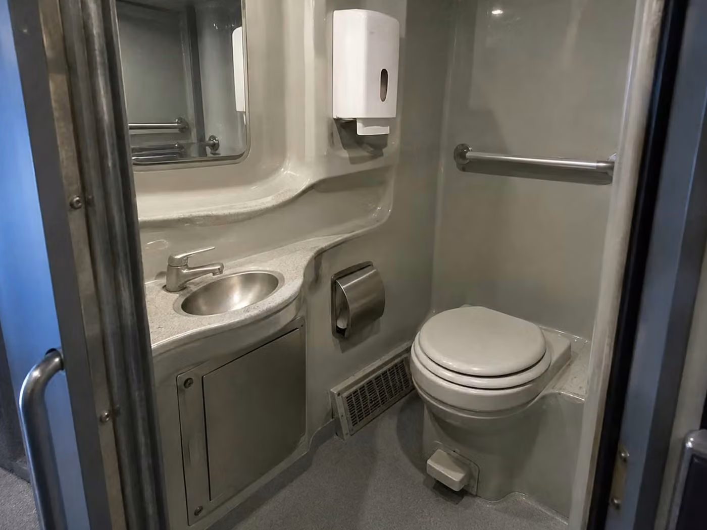 east point 56 passenger charter bus onboard restroom