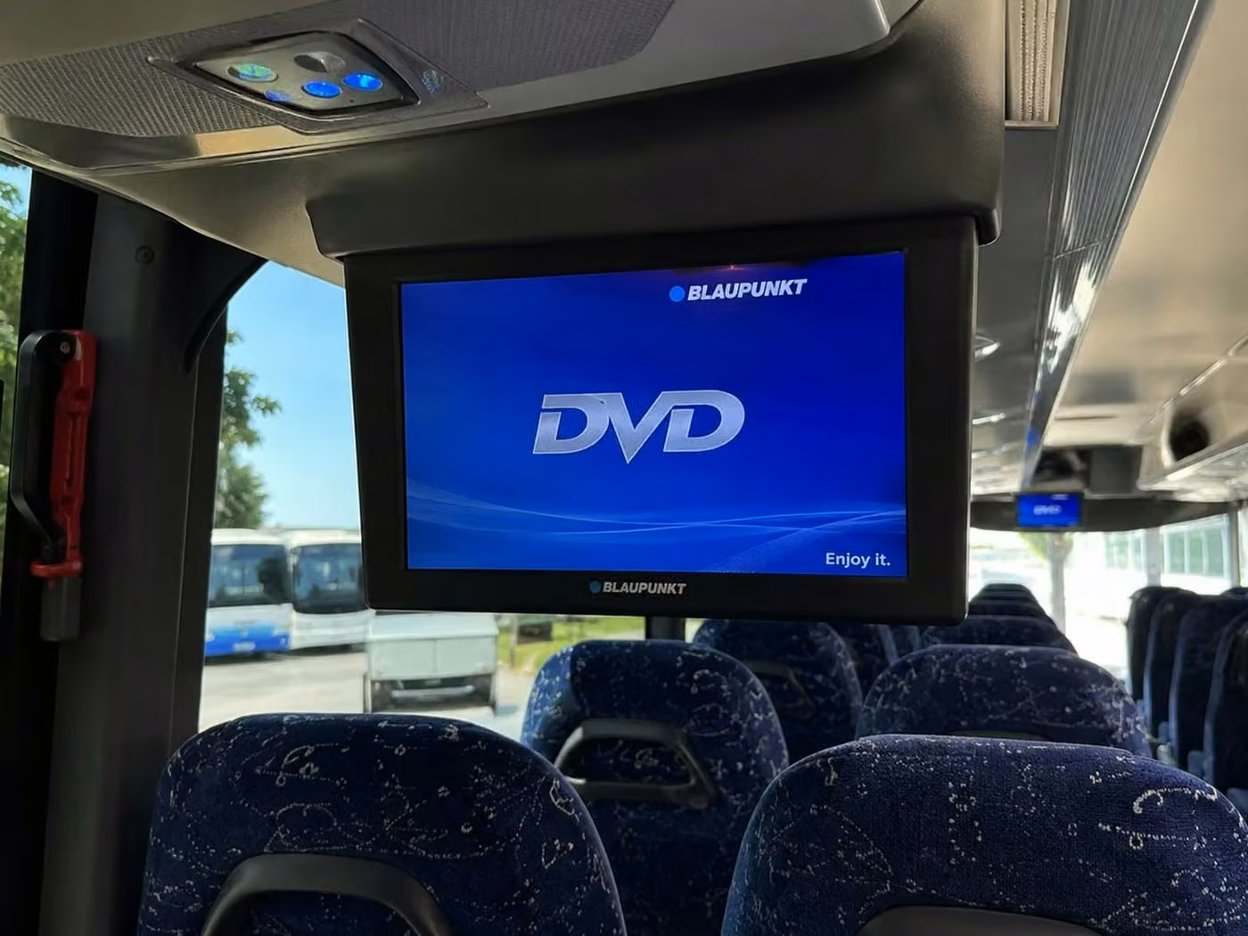 east point 56 passenger charter bus tvs