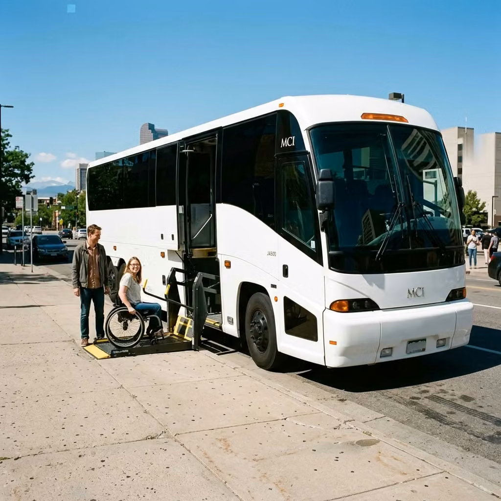 east point 56 passenger charter bus wheelchair lift