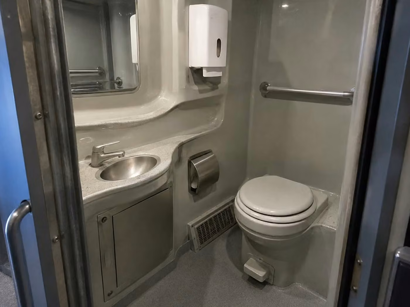 east point charter bus onboard restroom
