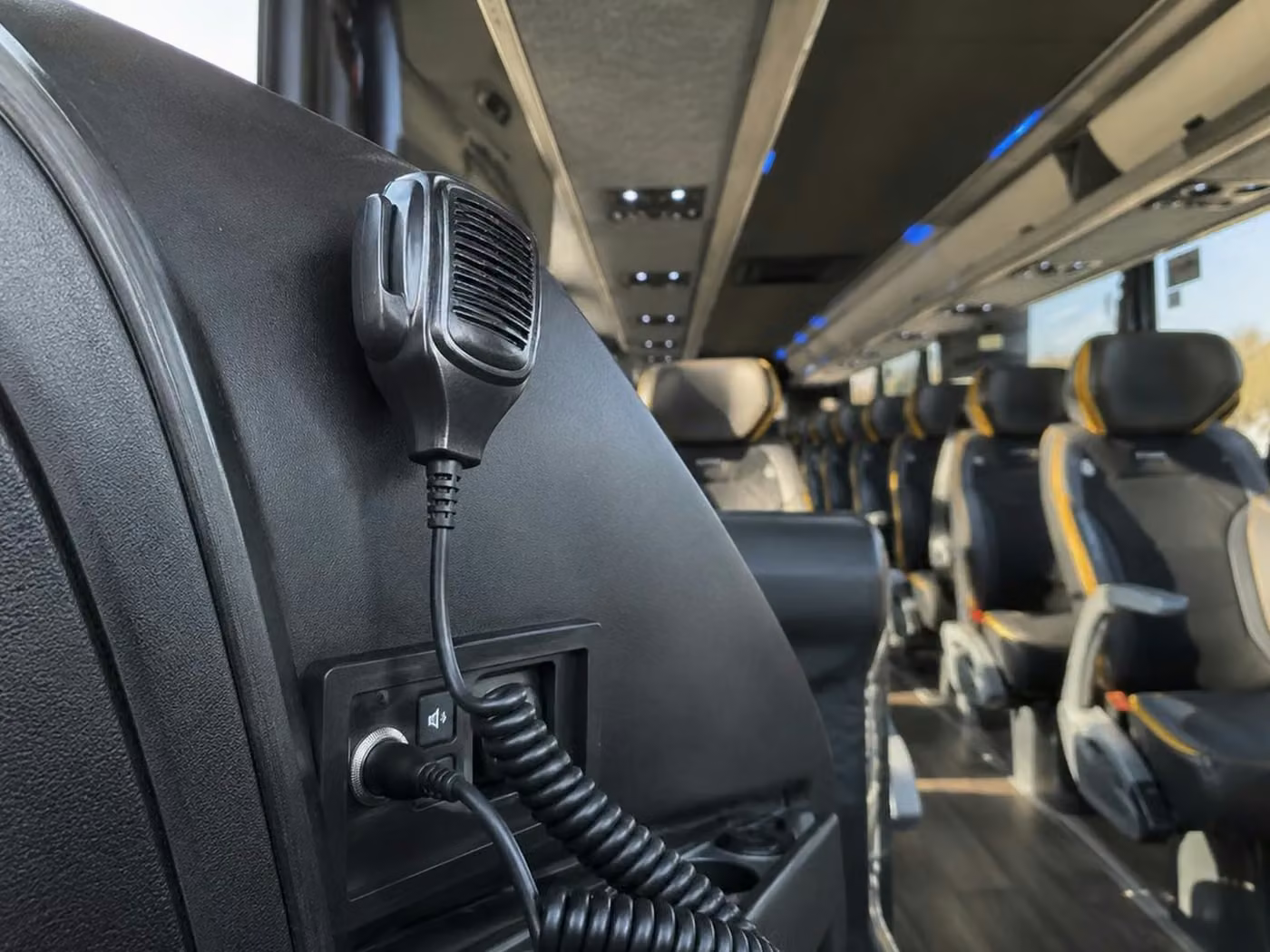 east point charter bus pa system