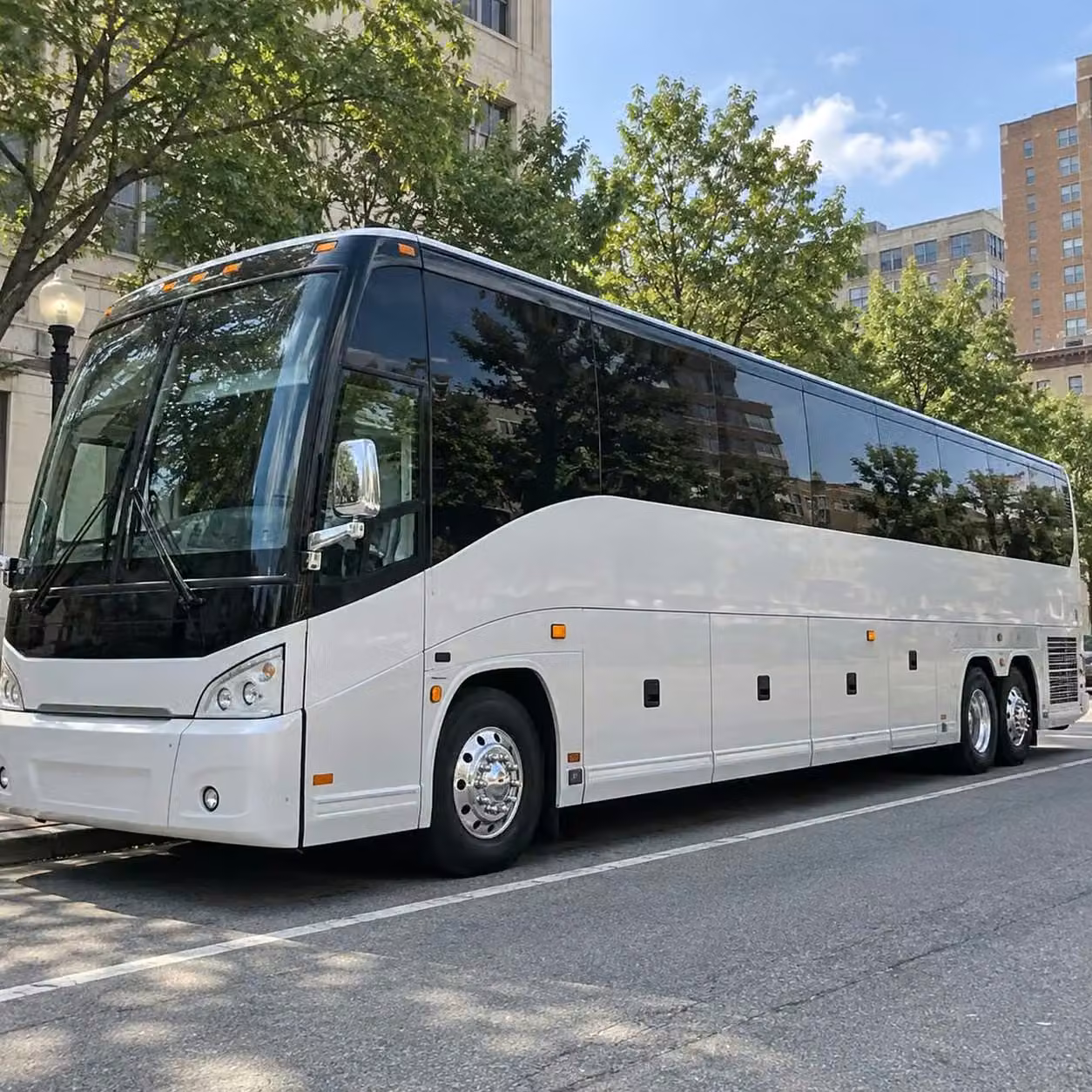 east point modern charter buses for destination weddings
