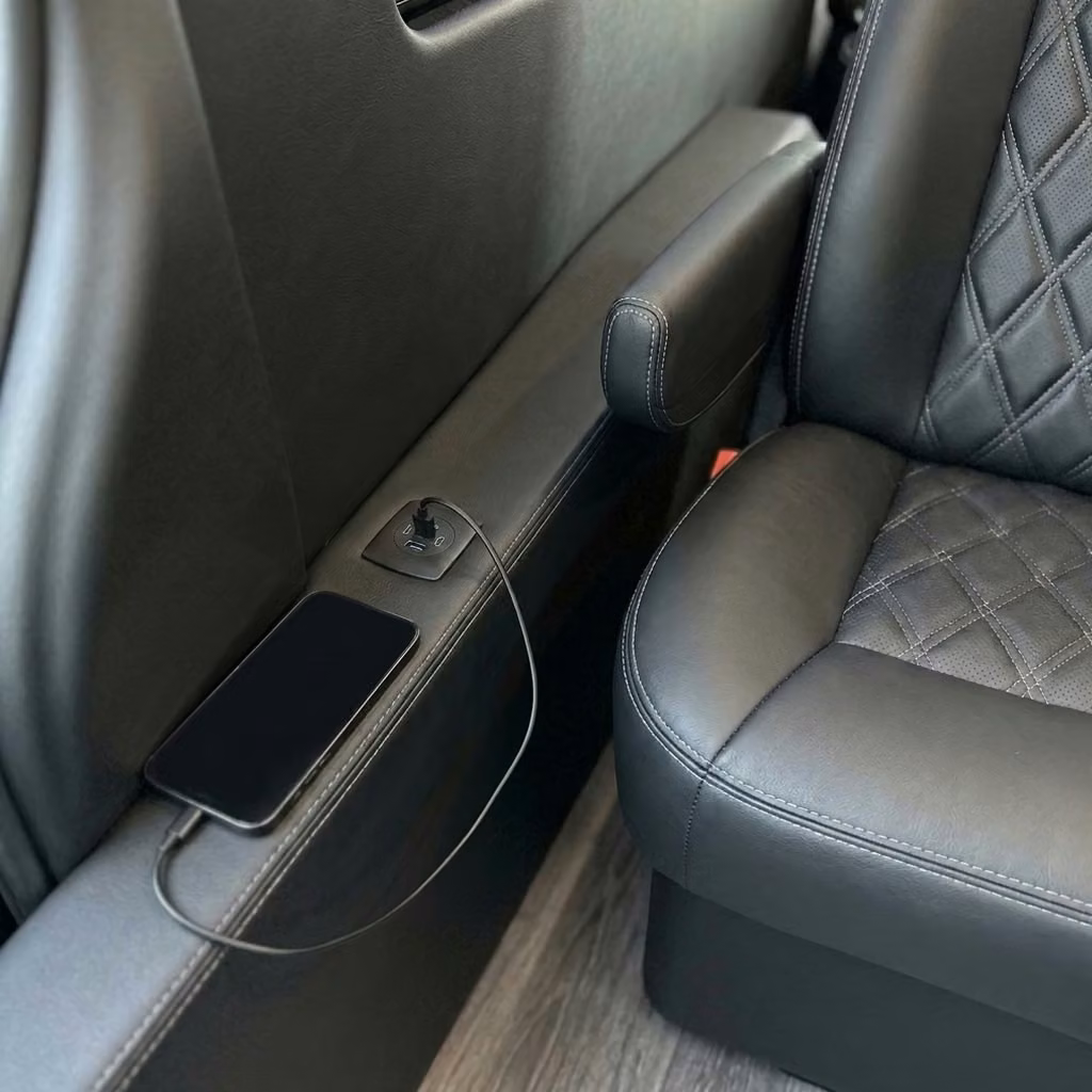 east point sprinter van rental with driver usb charging
