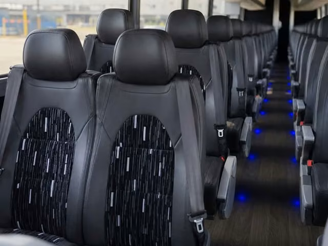 east point charter bus interior